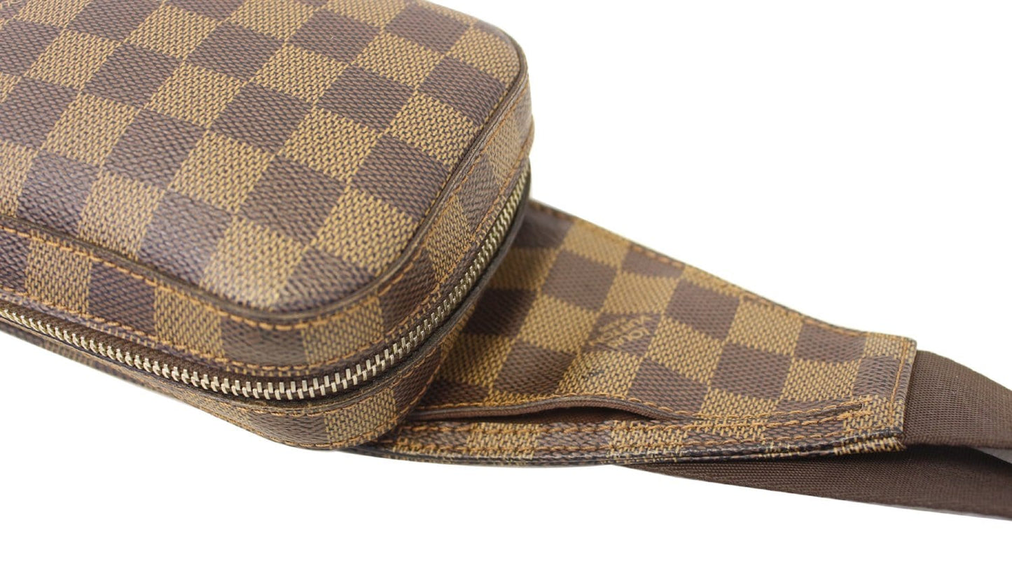 LOUIS VUITTON Damier Ebene Geronimos Brown Hip Bag