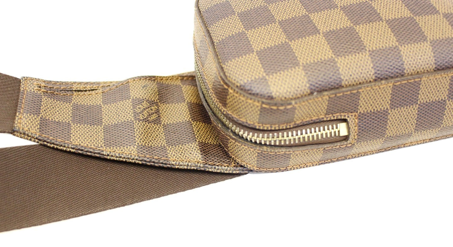 LOUIS VUITTON Damier Ebene Geronimos Brown Hip Bag