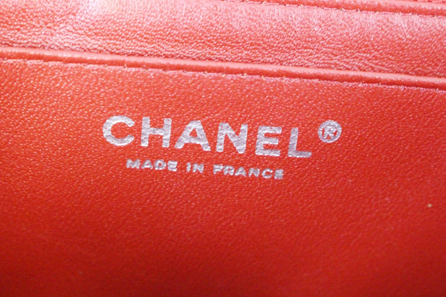 CHANEL Red Quilted  Leather Classic Jumbo Double Flap Bag