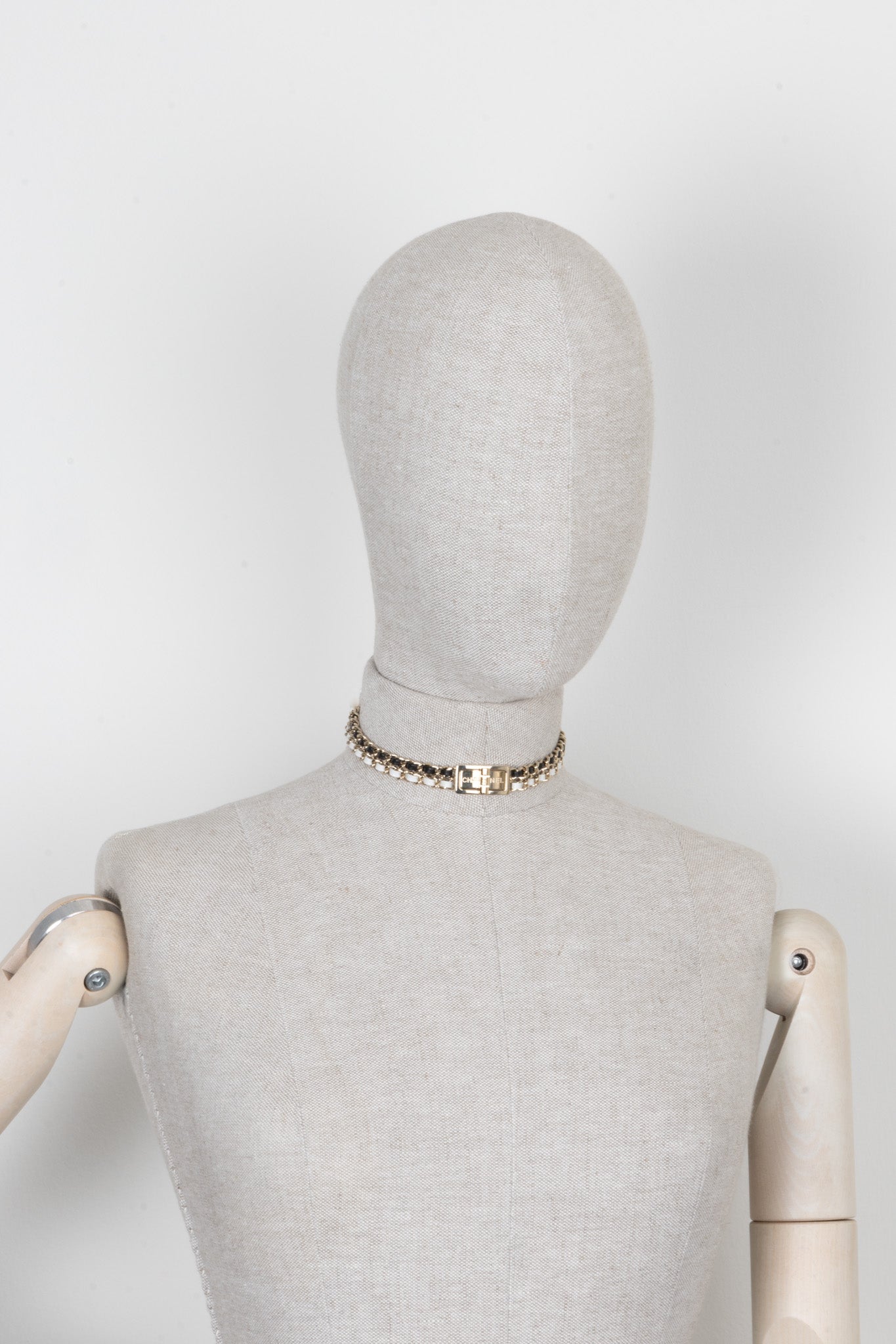CHANEL 2022 Necklace Black White Gold