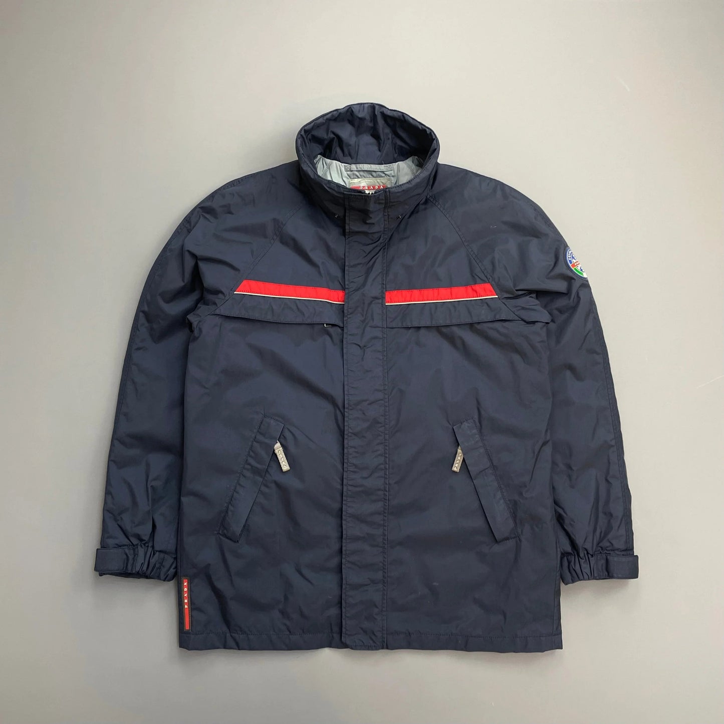 Prada Sport 2006 Navy Active Sport Nylon Padded Ski Jacket