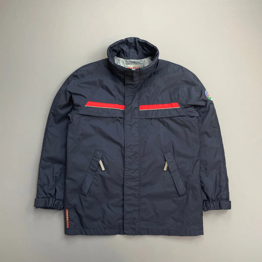 Prada Sport 2006 Navy Active Sport Nylon Padded Ski Jacket