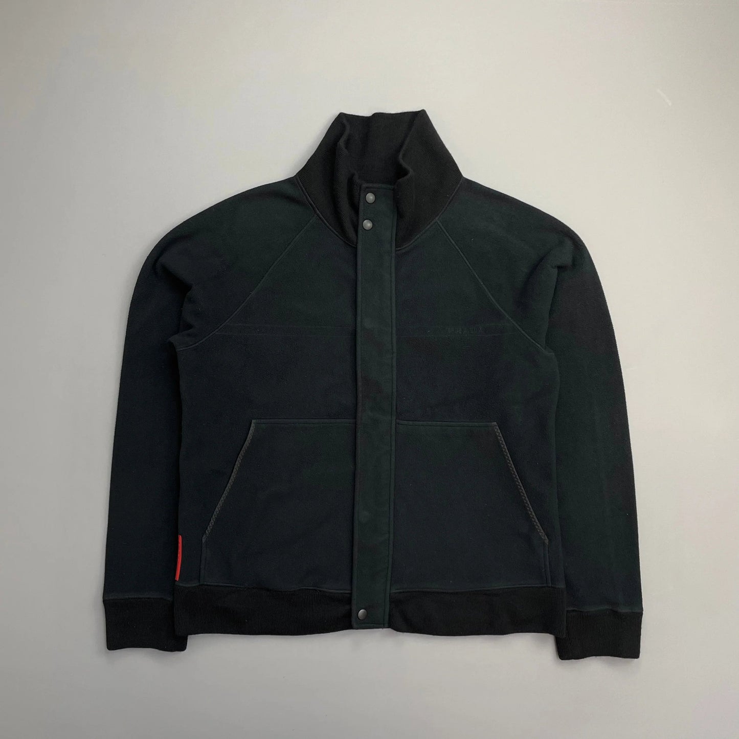 Prada Sport Black 2007 Technical Wool Fleece Jacket
