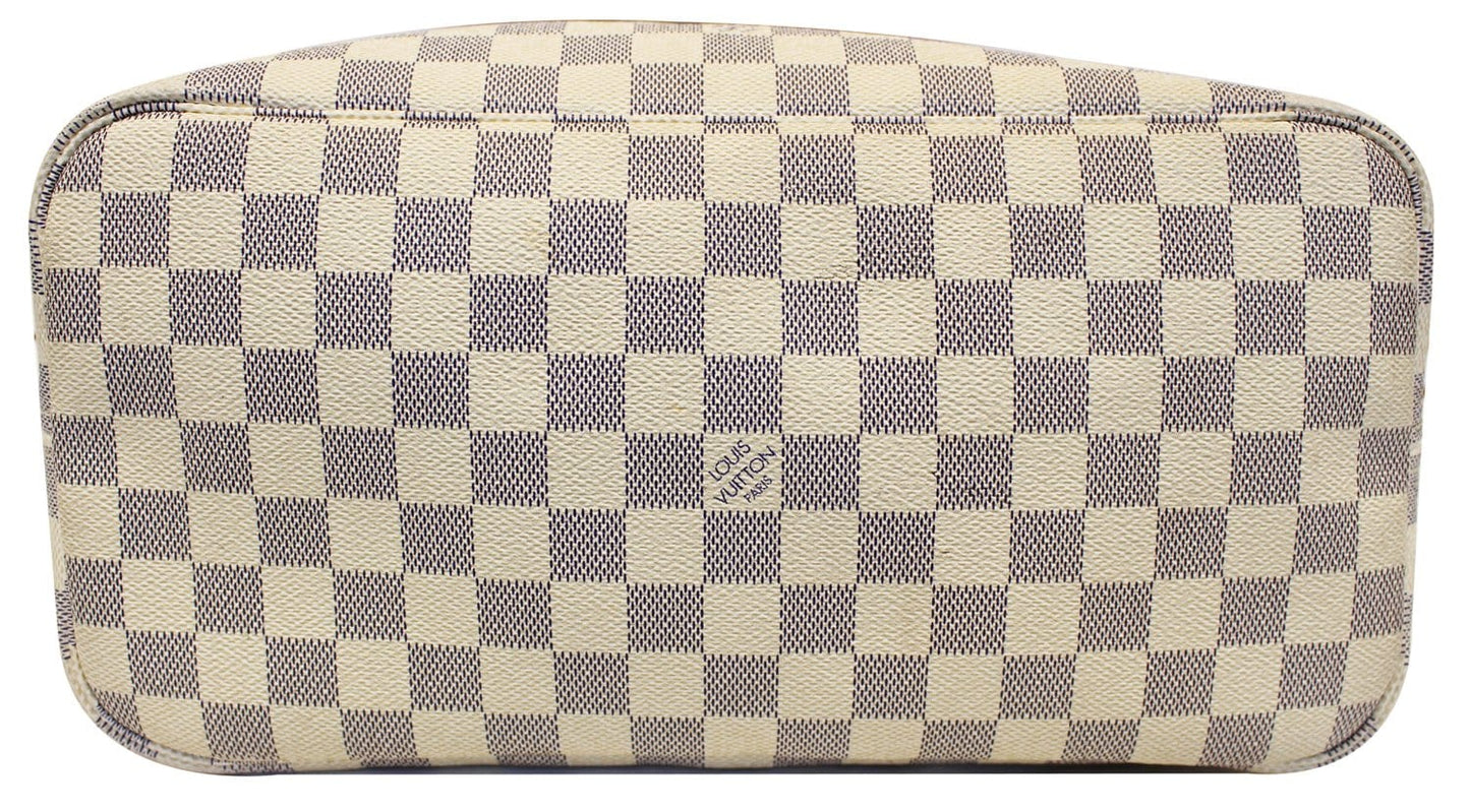 LOUIS VUITTON Damier Azur Neverfull MM Tote Bag