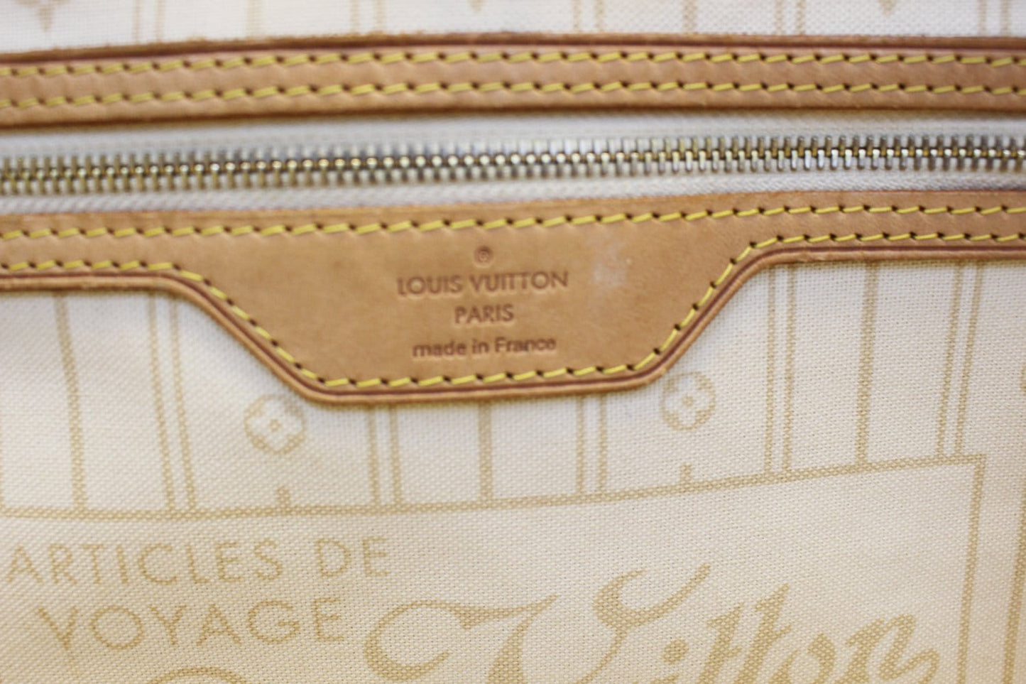 LOUIS VUITTON Damier Azur Neverfull MM Tote Bag