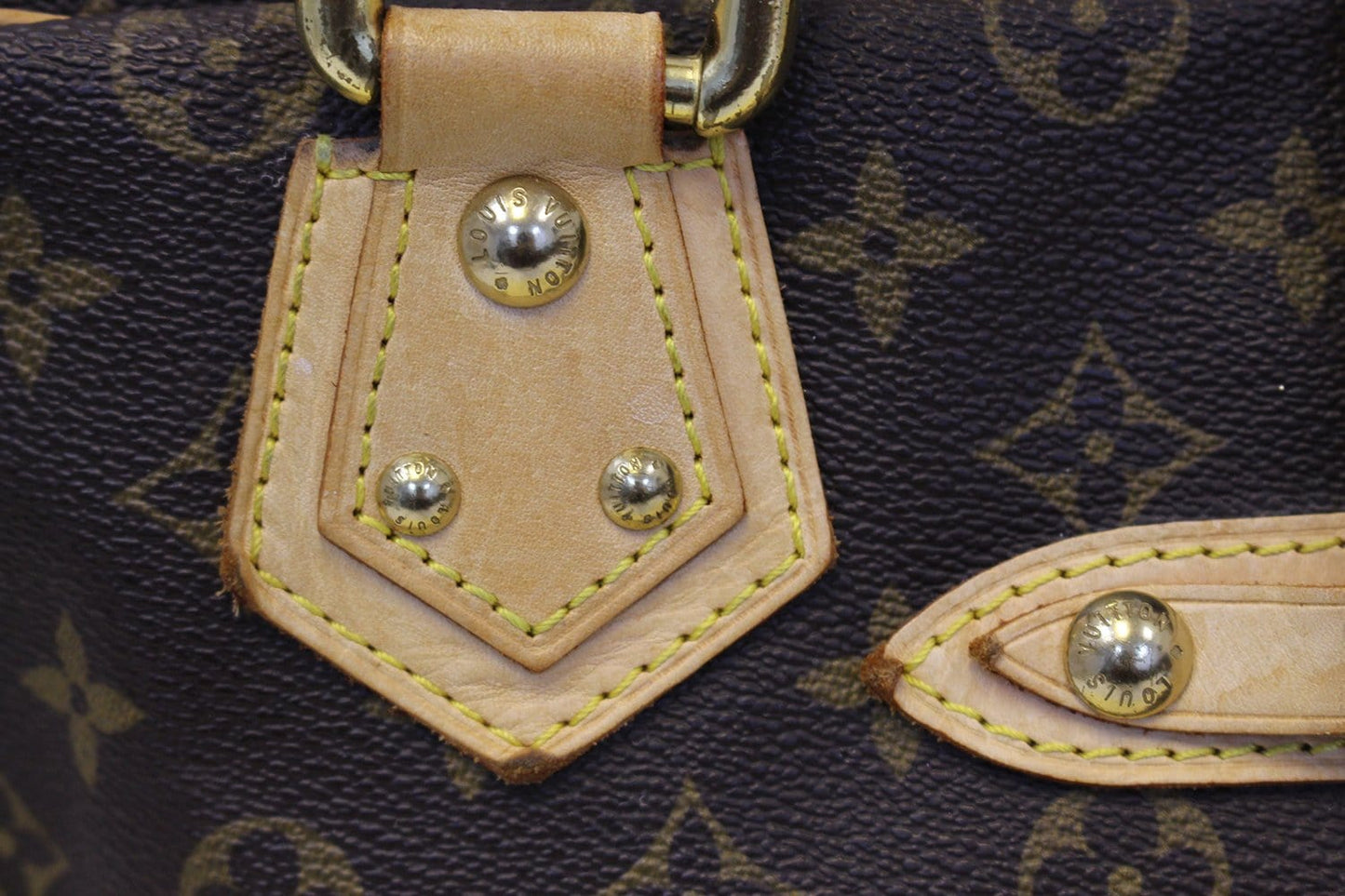 LOUIS VUITTON Monogram Canvas Brown Manhattan GM Satchel Bag