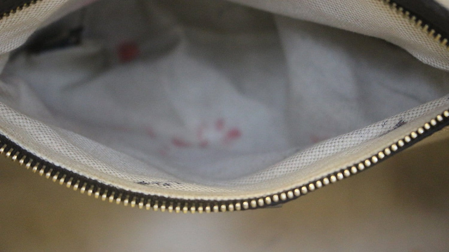 GUCCI Web  GG Monogram Canvas Boston Beige Bag