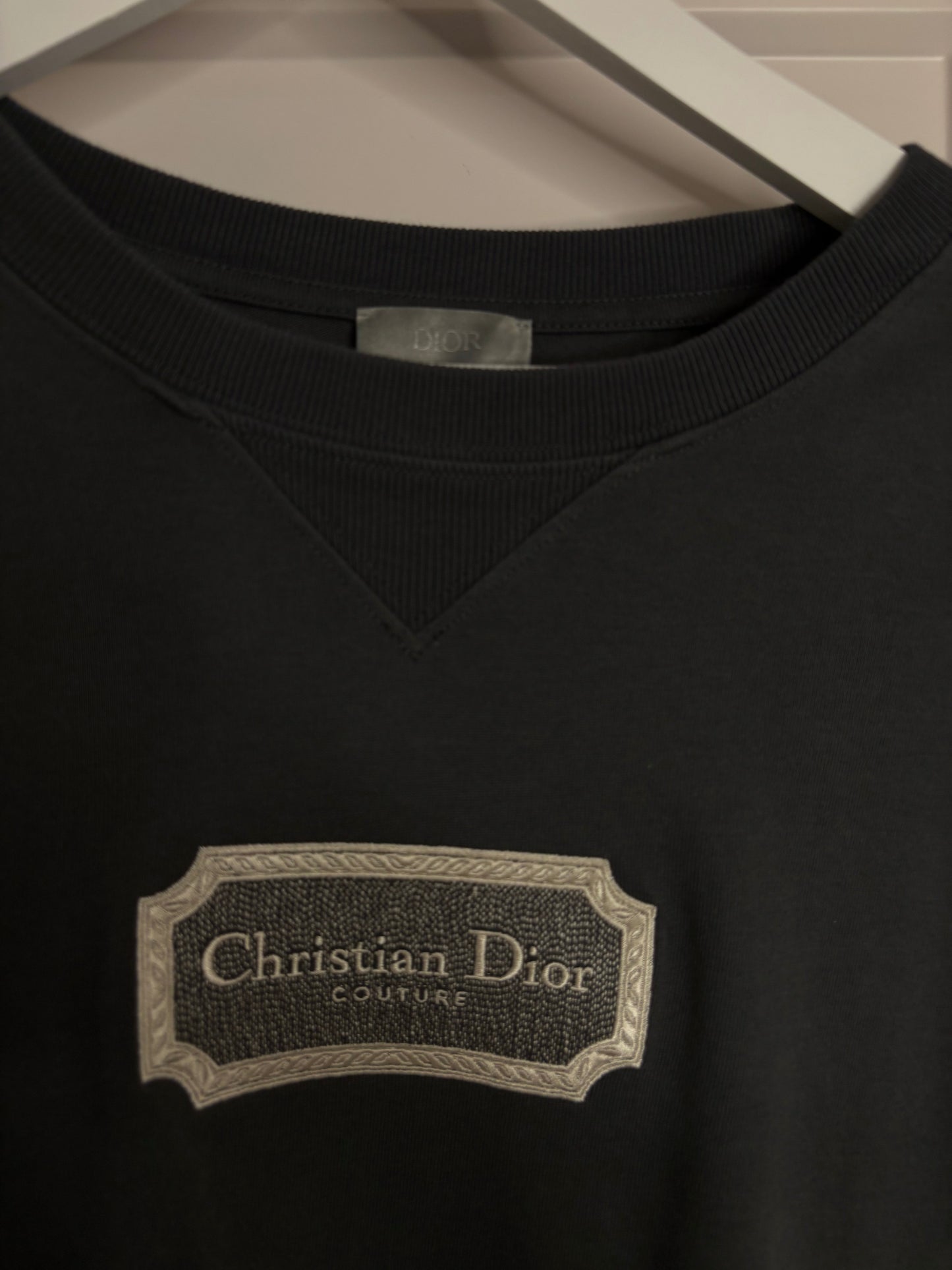 Christian Dior Gray Couture T-shirt Relaxed Fit Men's XL