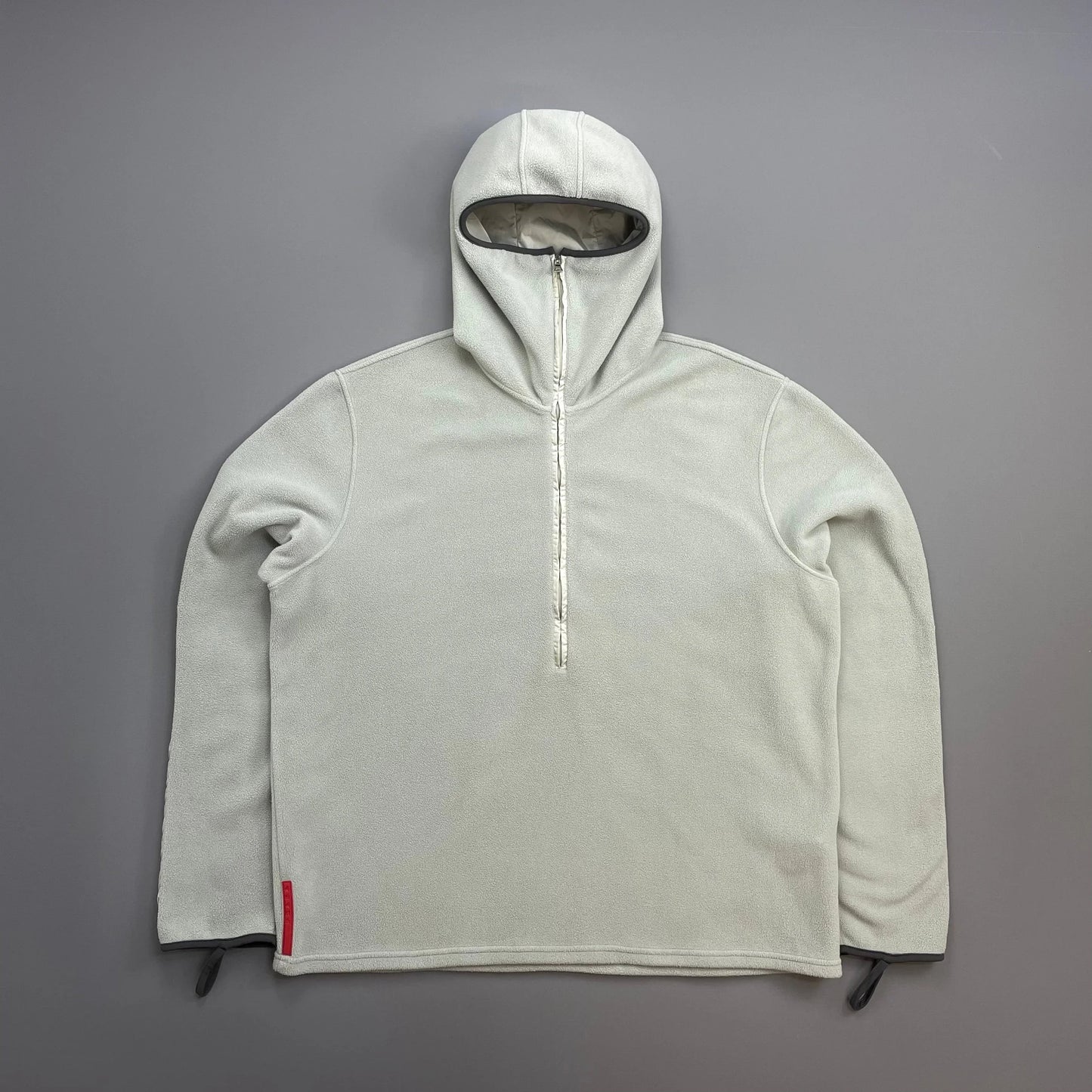Prada Sport Light Blue/Grey 00s Nylon Panelled Ninja Balaclava Fleece