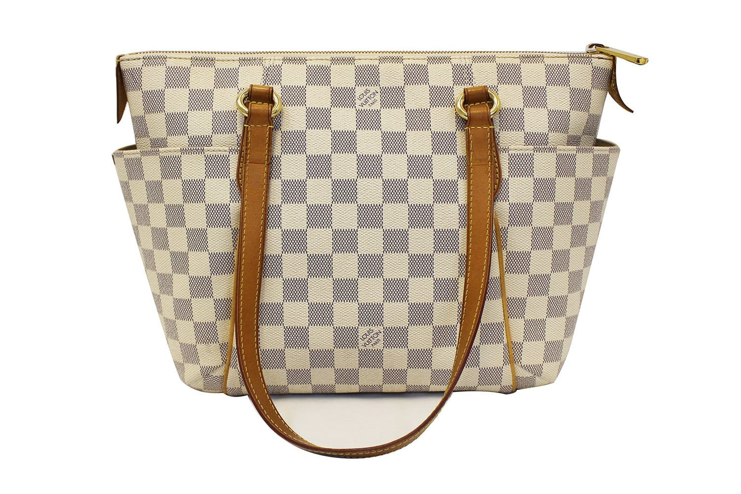 Louis Vuitton Damier Azur Totally PM Brown Shoulder Handbag