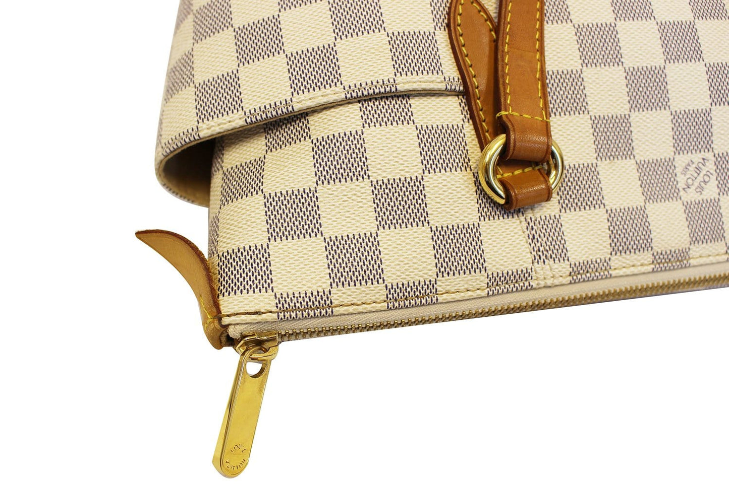Louis Vuitton Damier Azur Totally PM Brown Shoulder Handbag