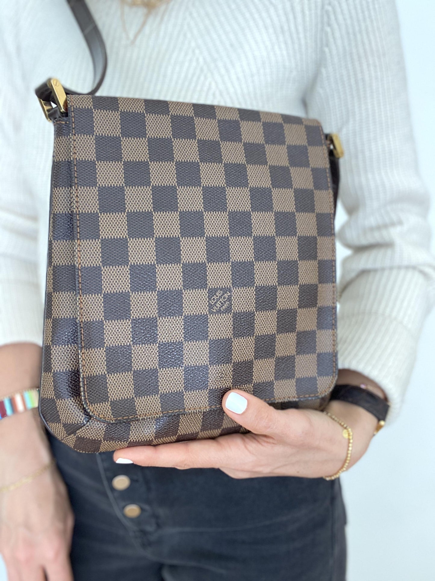 LOUIS VUITTON Damier Canvas M tte Salsa Bag - VINTAGE