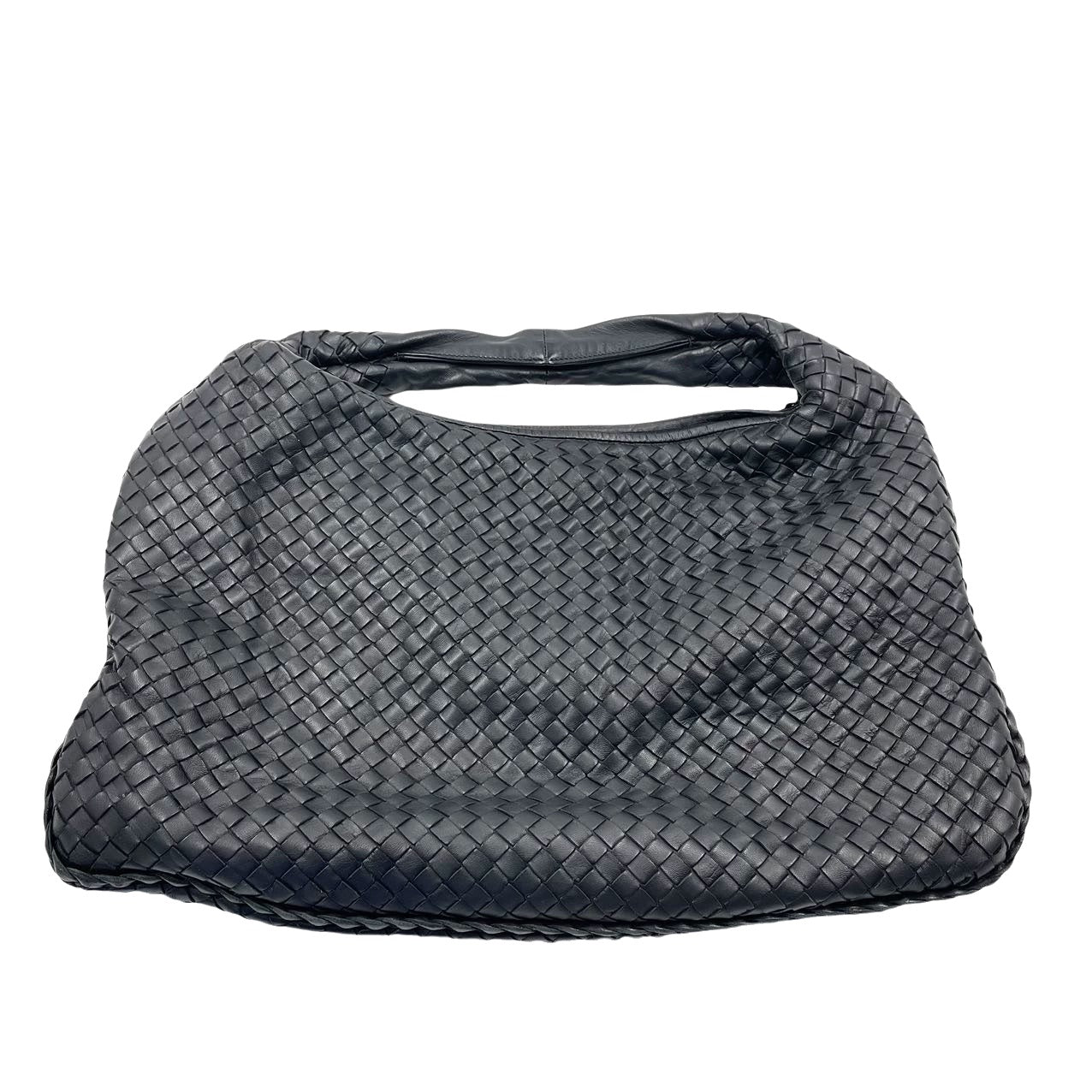 Bottega Veneta Intrecciato Hobo Bag Medium Black Lambskin leather