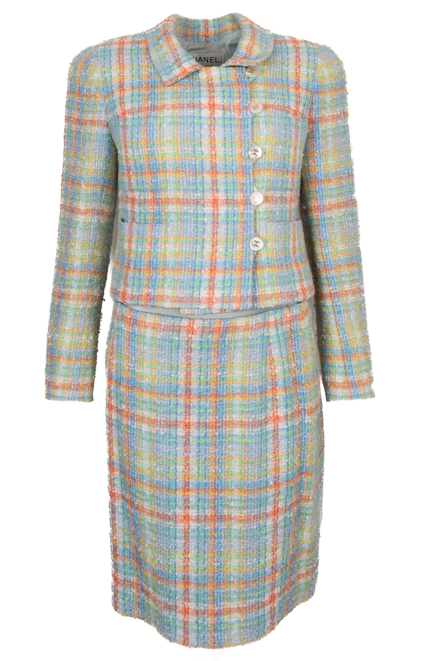 CHANEL   1997 Two Piece Tweed Multicolor