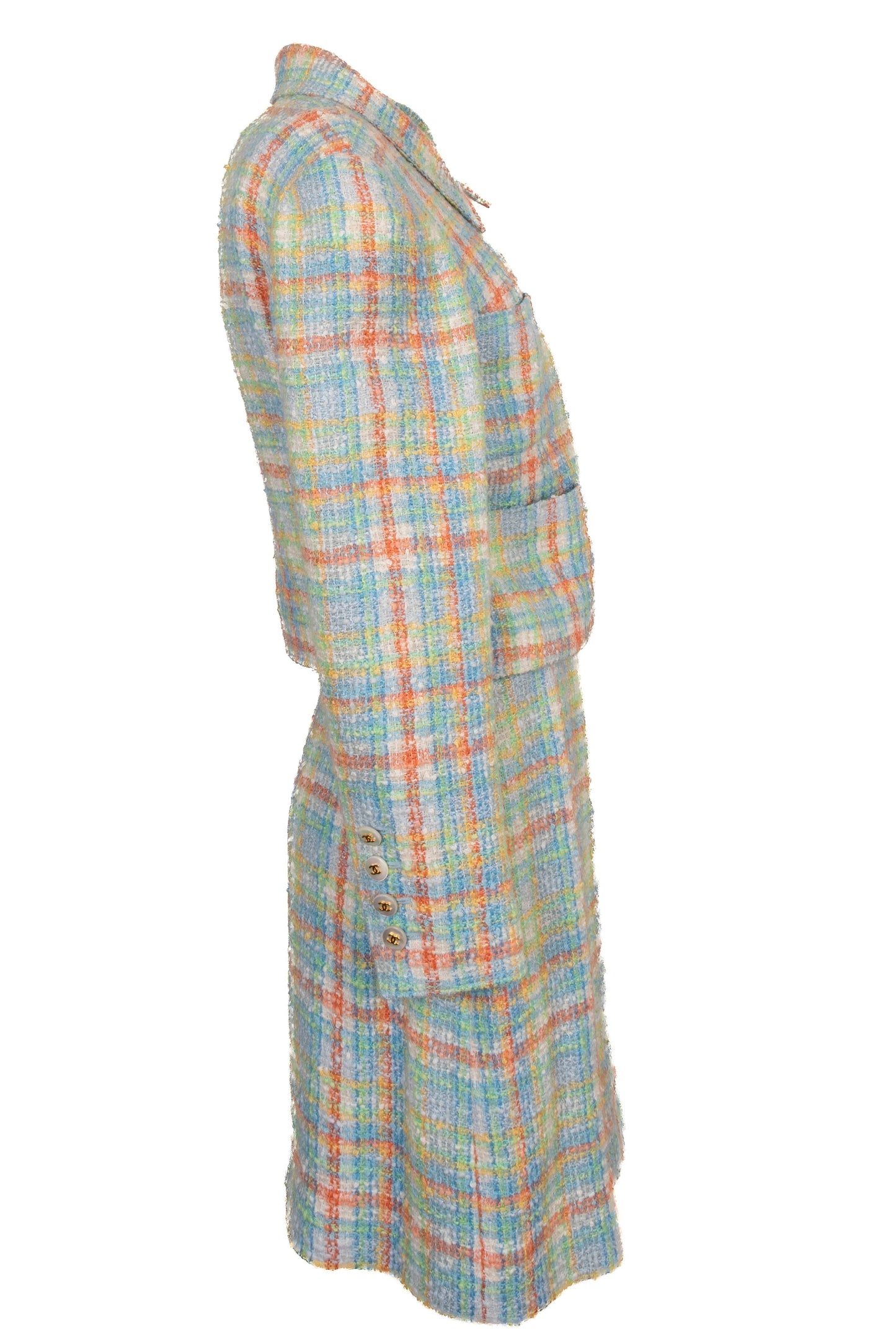 CHANEL   1997 Two Piece Tweed Multicolor