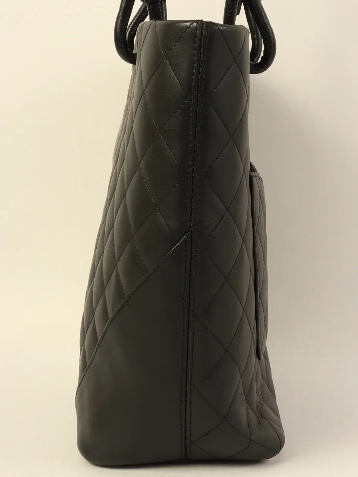 CHANEL Around 2010 Made Cambon Tote Bag Black