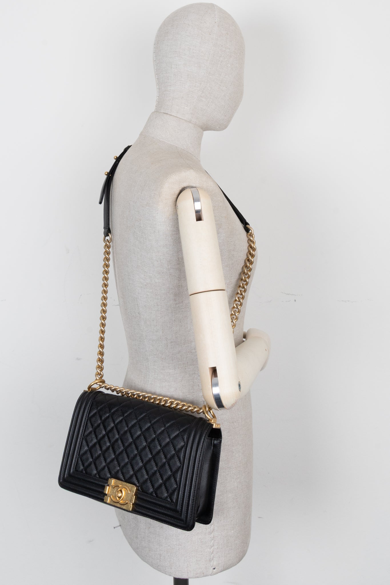 CHANEL Medium Boy Handbag Black