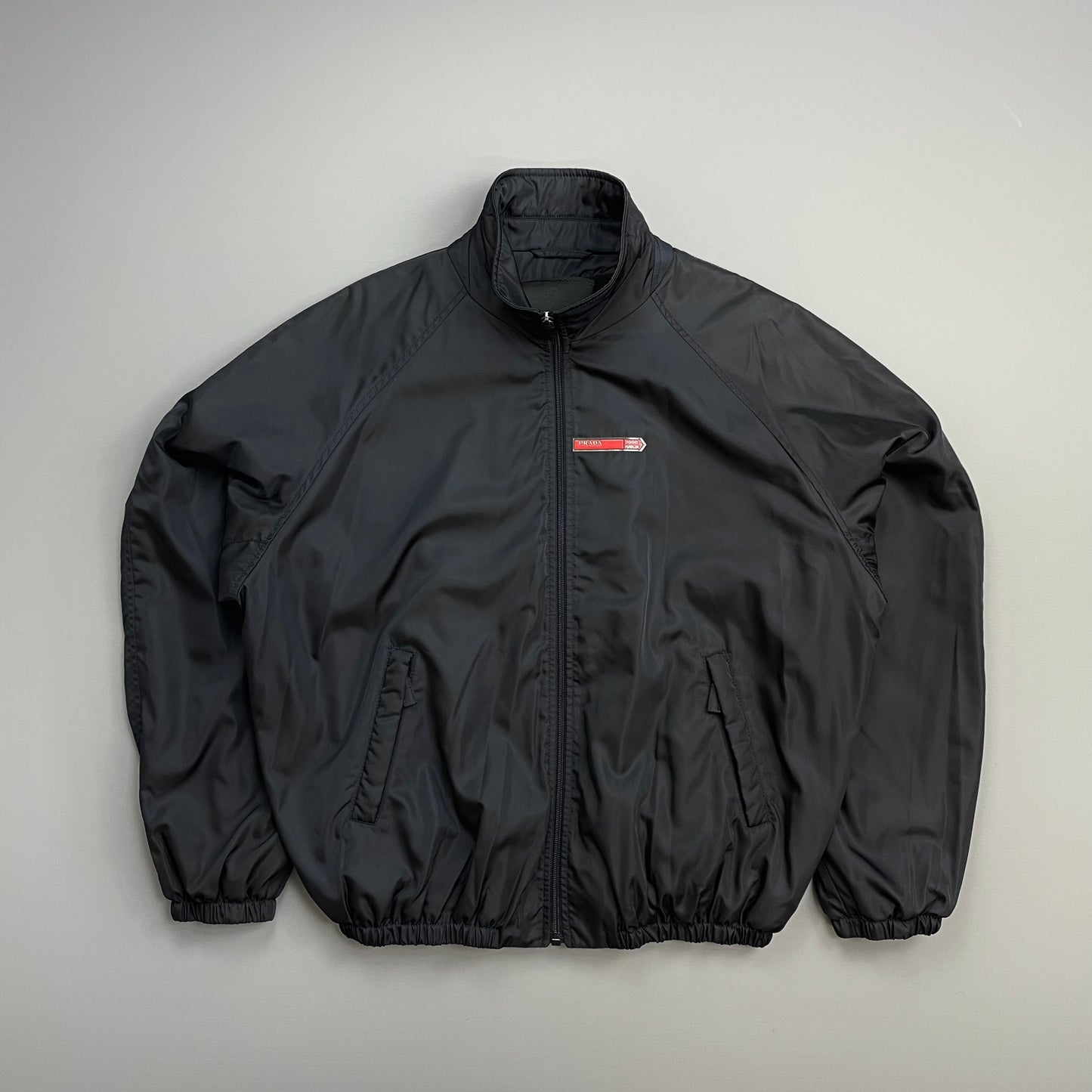 Prada Sport Navy 2000 Nylon '1000 Miglia' Fleece-Lined Bomber Jacket
