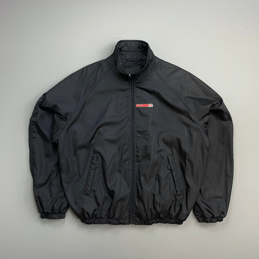 Prada Sport Navy 2000 Nylon '1000 Miglia' Fleece-Lined Bomber Jacket