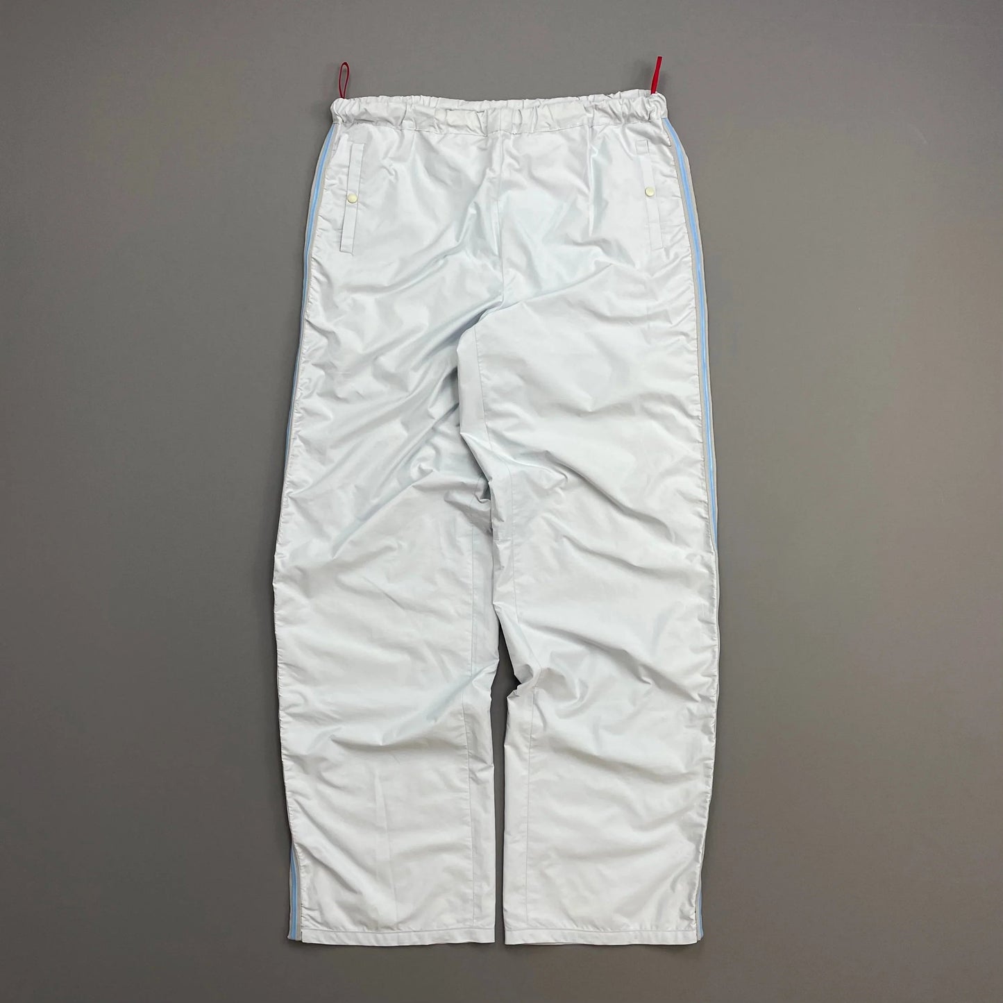 Prada Sport Light Blue SS00 Gel Seam Nylon Track Pant Tro rs
