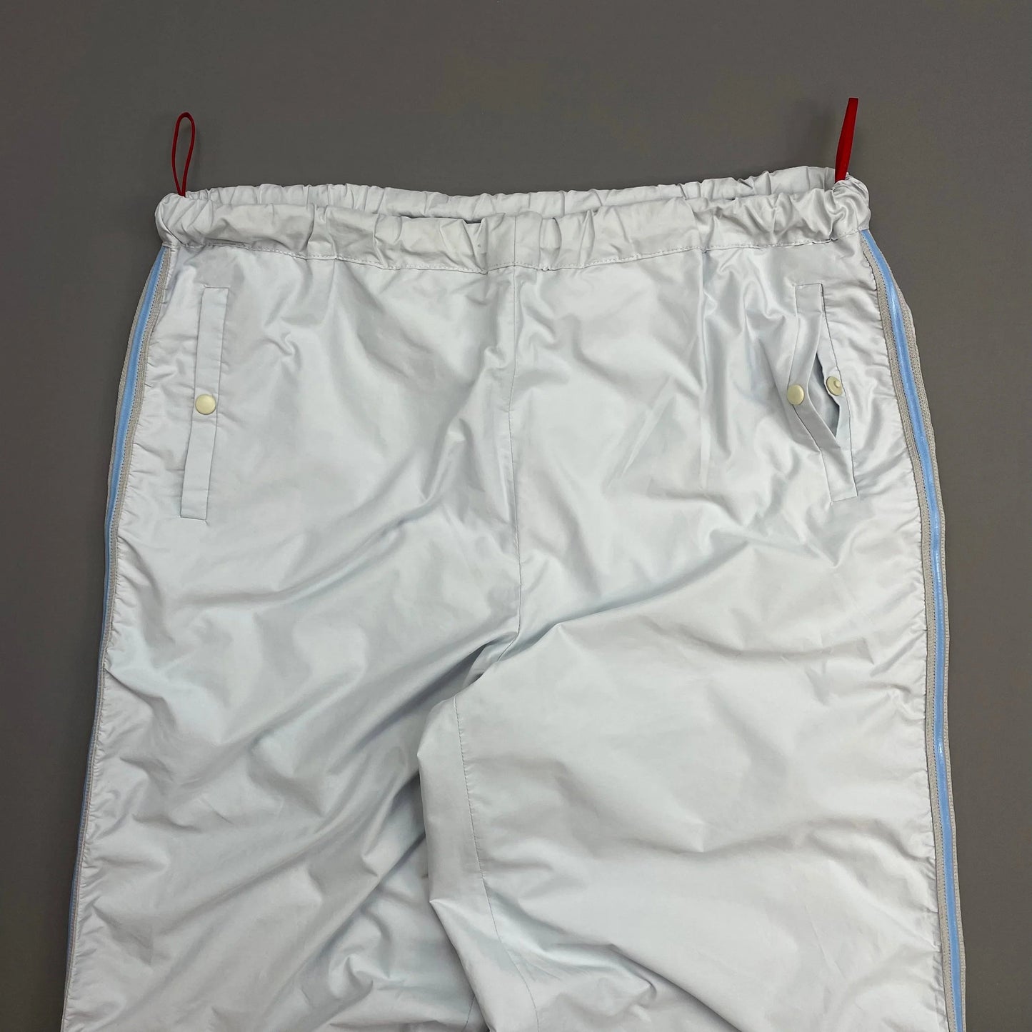 Prada Sport Light Blue SS00 Gel Seam Nylon Track Pant Tro rs