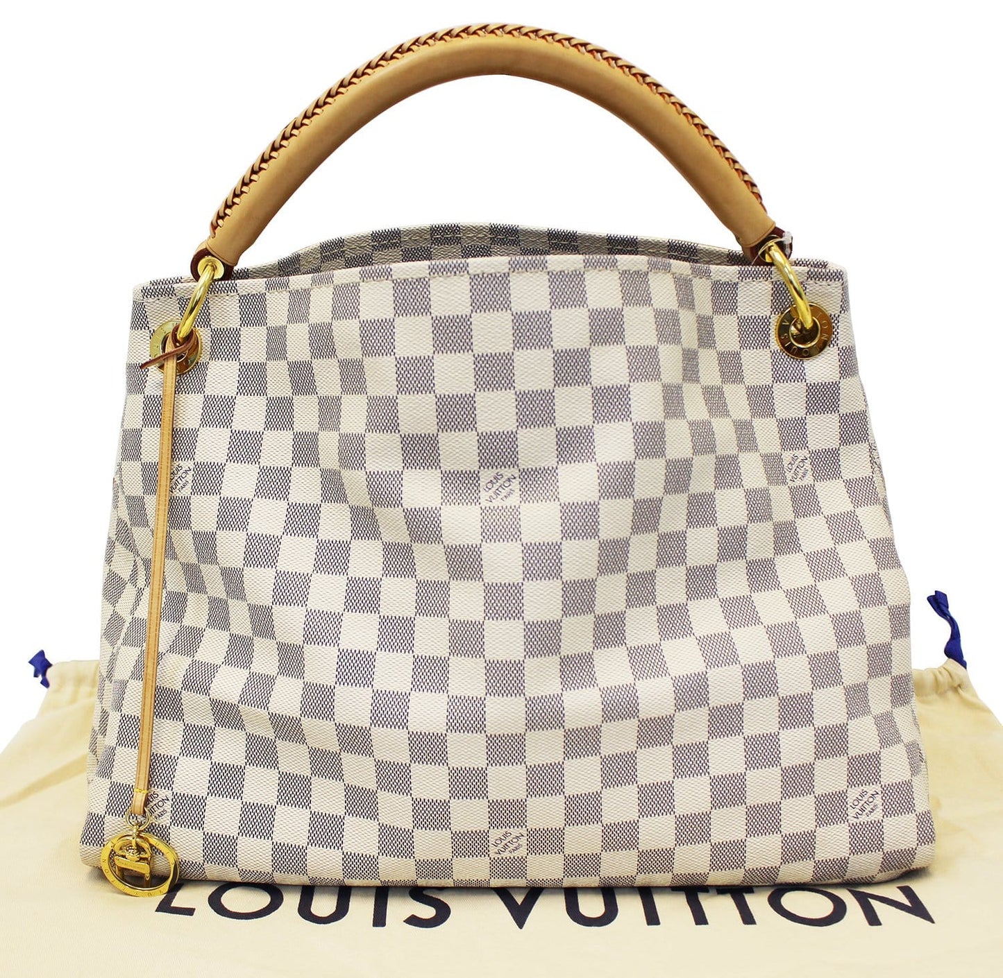 LOUIS VUITTON Artsy MM Damier Azur Shoulder Handbag
