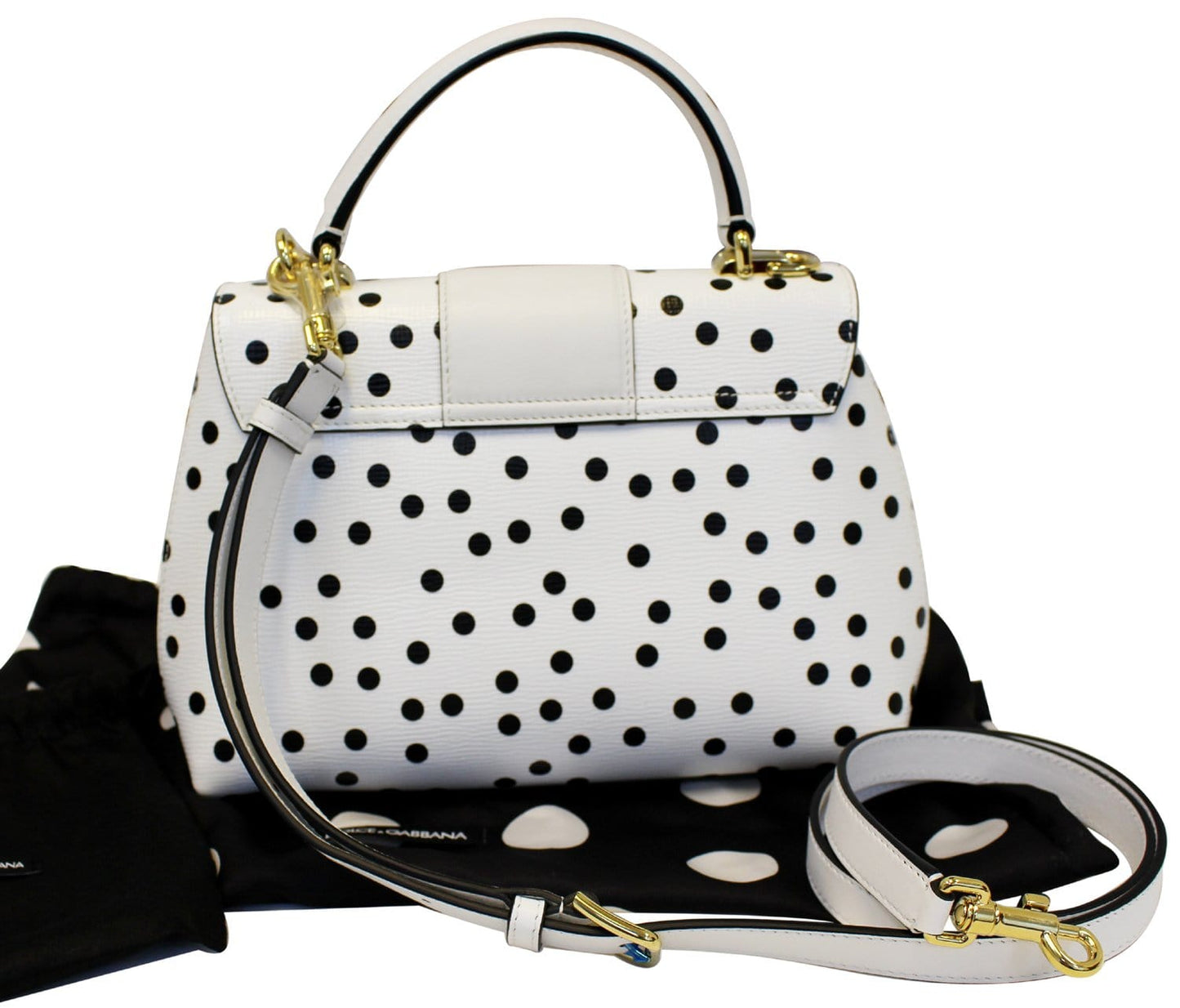 DOLCE & GABBANA Lucia Polka Dot Shoulder Crossbody Bag