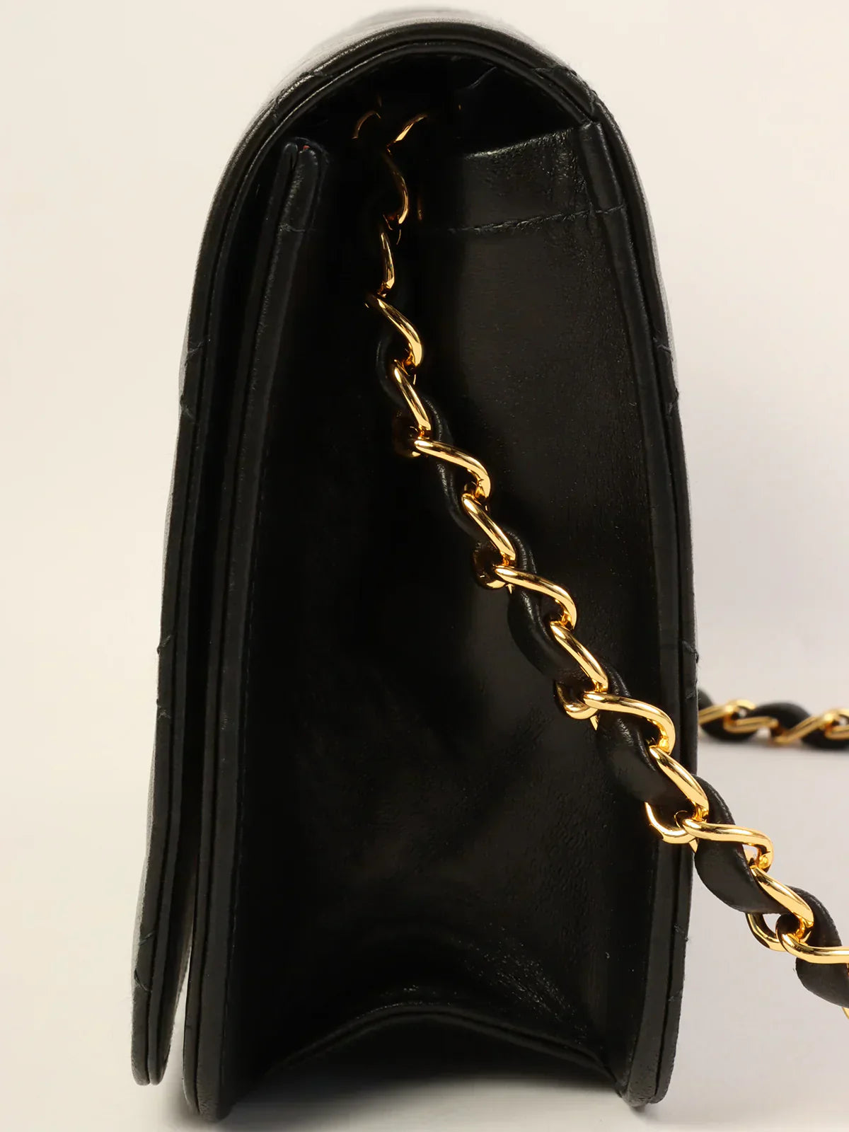 CHANEL Around 2004 Made Full Flap Turn-Lock Chain Bag Black