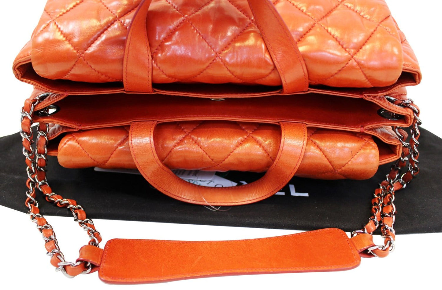 CHANEL 3 Bag Versus Orange  Leather Classic Flap Shoulder Bag
