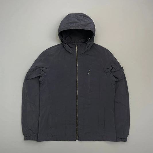 Prada Milano Blue 2007 Nylon Line Panel Windbreaker Jacket