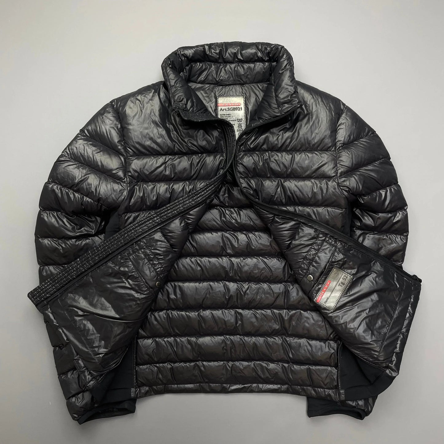 Prada Sport Maroon Lightweight Down Puffer Jacket