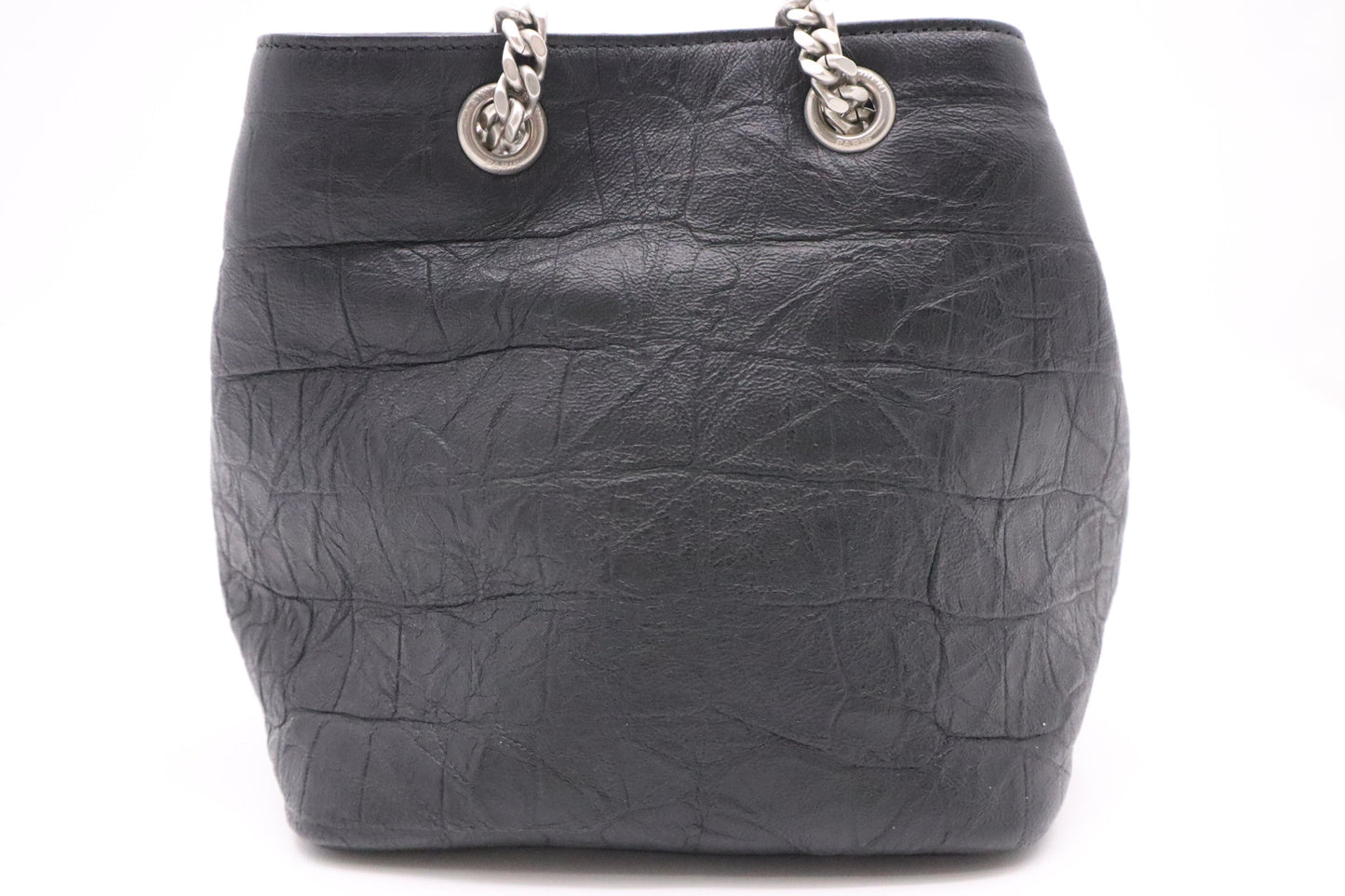 YSL Saint Laurent Mini Bucket Shoulder Bag in Black Leather
