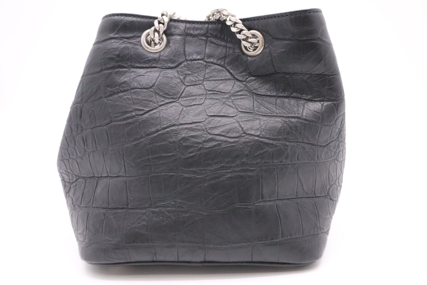 YSL Saint Laurent Mini Bucket Shoulder Bag in Black Leather