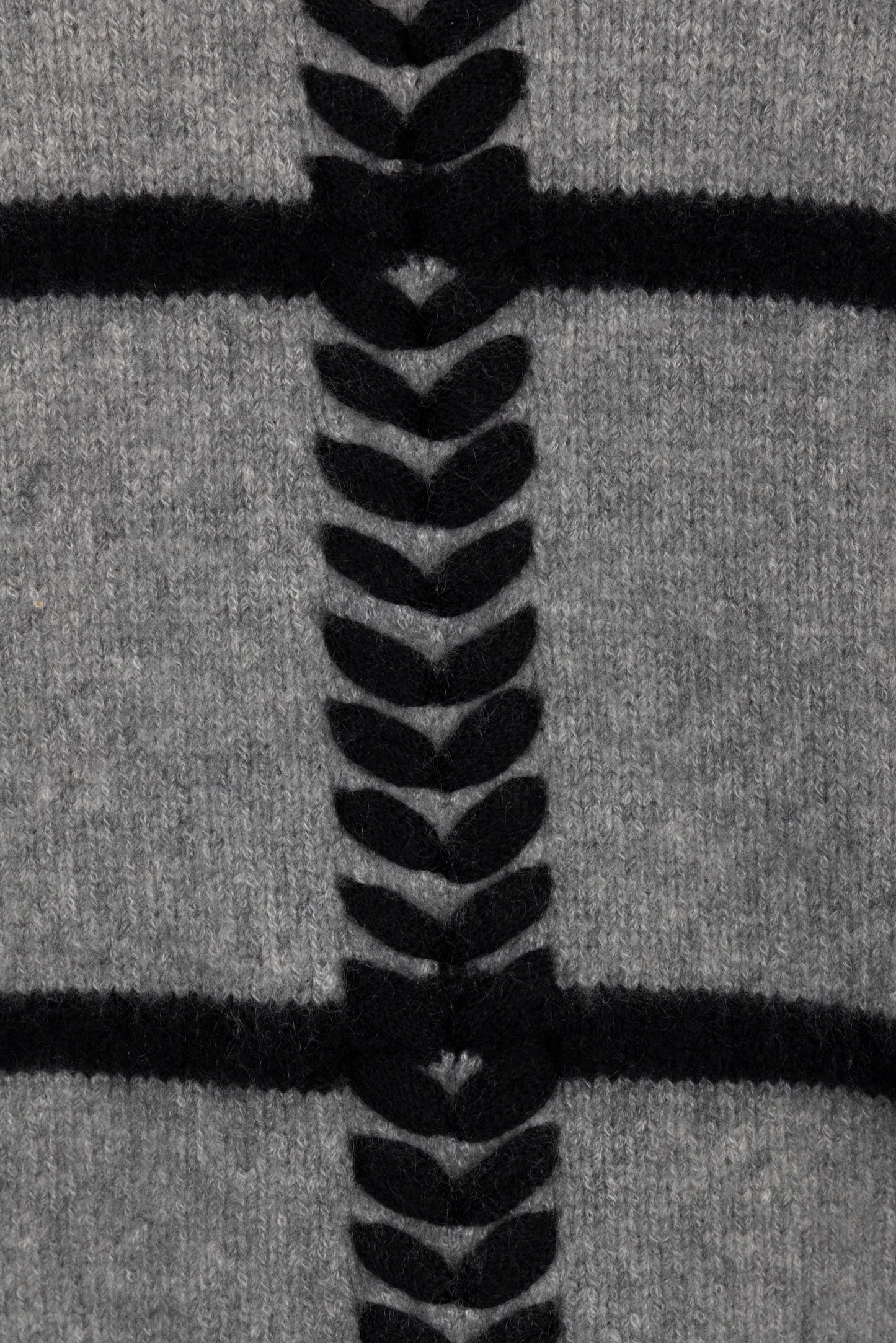 CHRISTIAN DIOR Embroidered Knit Grey Cashmere