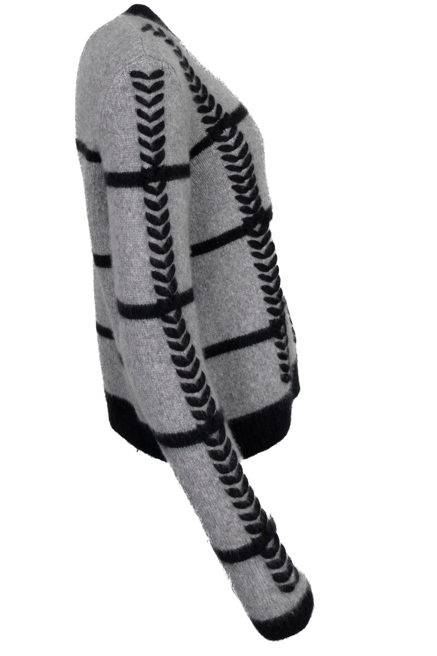CHRISTIAN DIOR Embroidered Knit Grey Cashmere