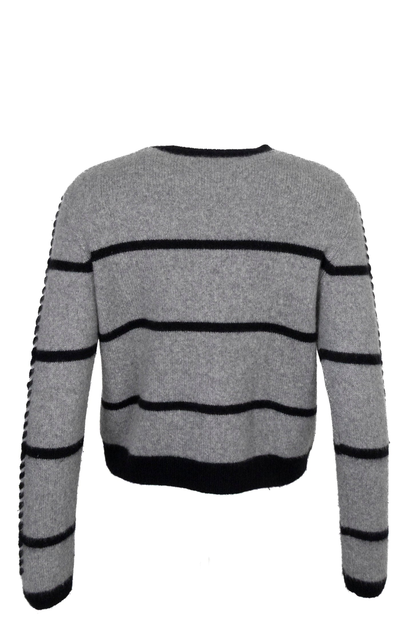 CHRISTIAN DIOR Embroidered Knit Grey Cashmere
