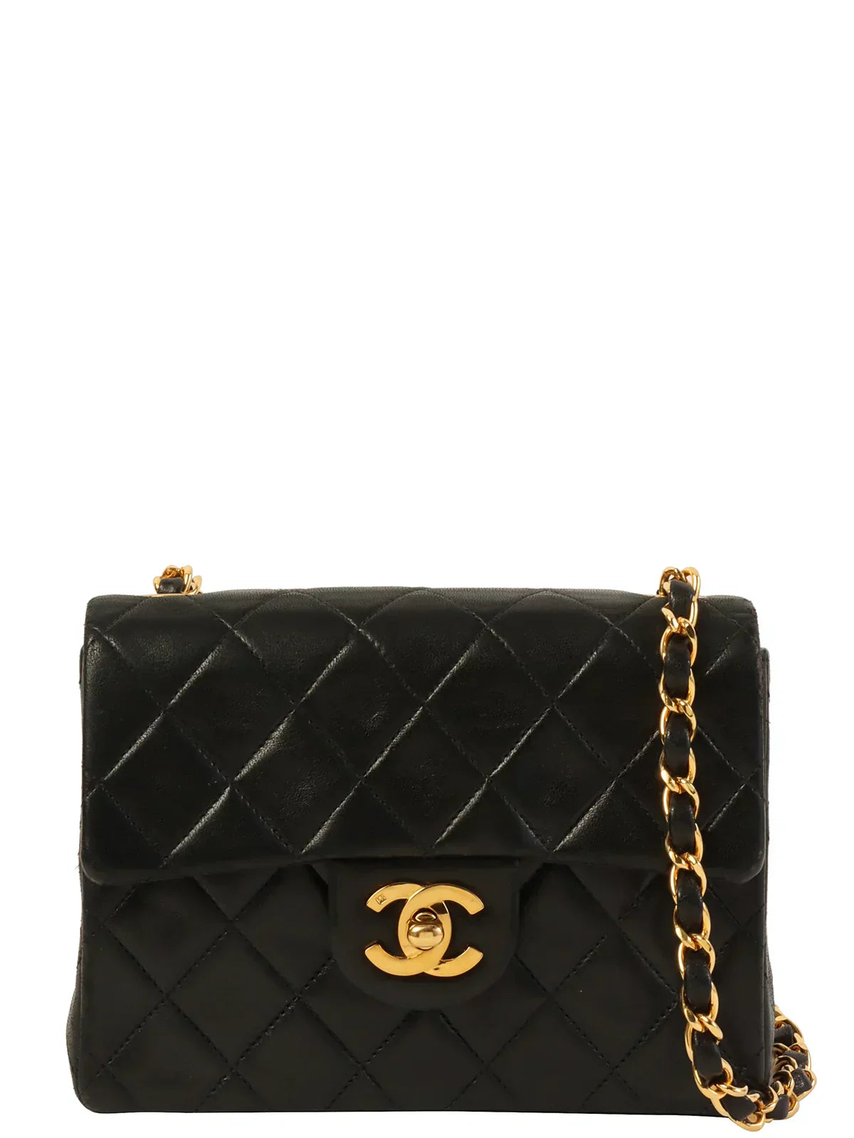 CHANEL Around 1997 Made Classic Flap Chain Bag Mini Black