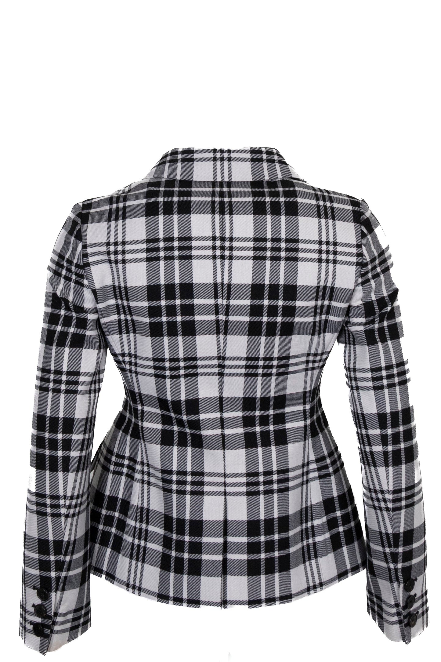 CHRISTIAN DIOR Bar Jacket Check Wool Black White
