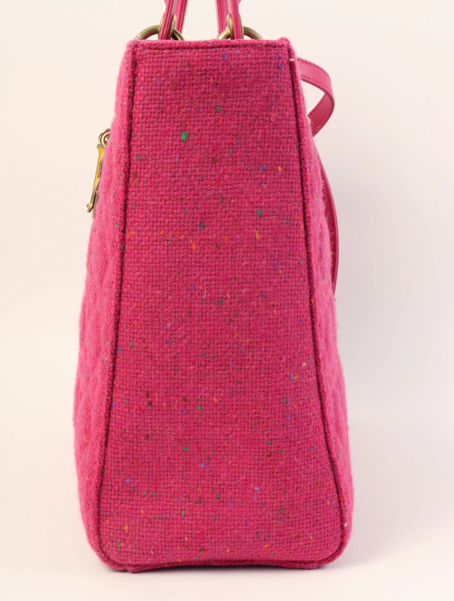 DIOR Tweed Lady  2Way Bag L Pink/Multi