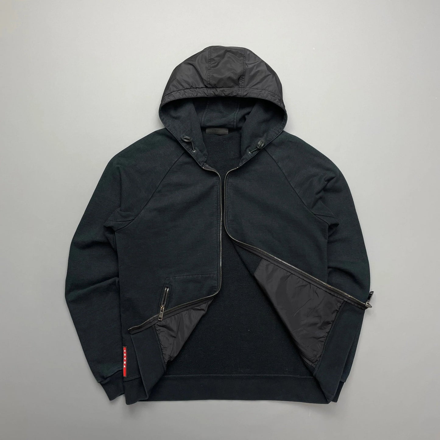 Prada Sport Black Nylon Hoodie 2018