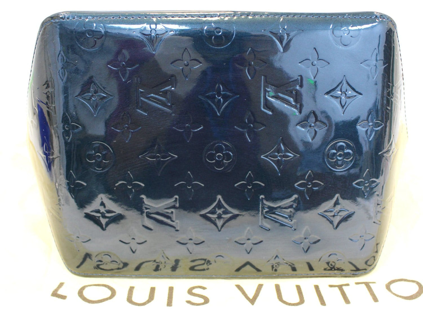 LOUIS VUITTON  Tote Bag Blue Nuit Monogram Vernis Bellevue PM