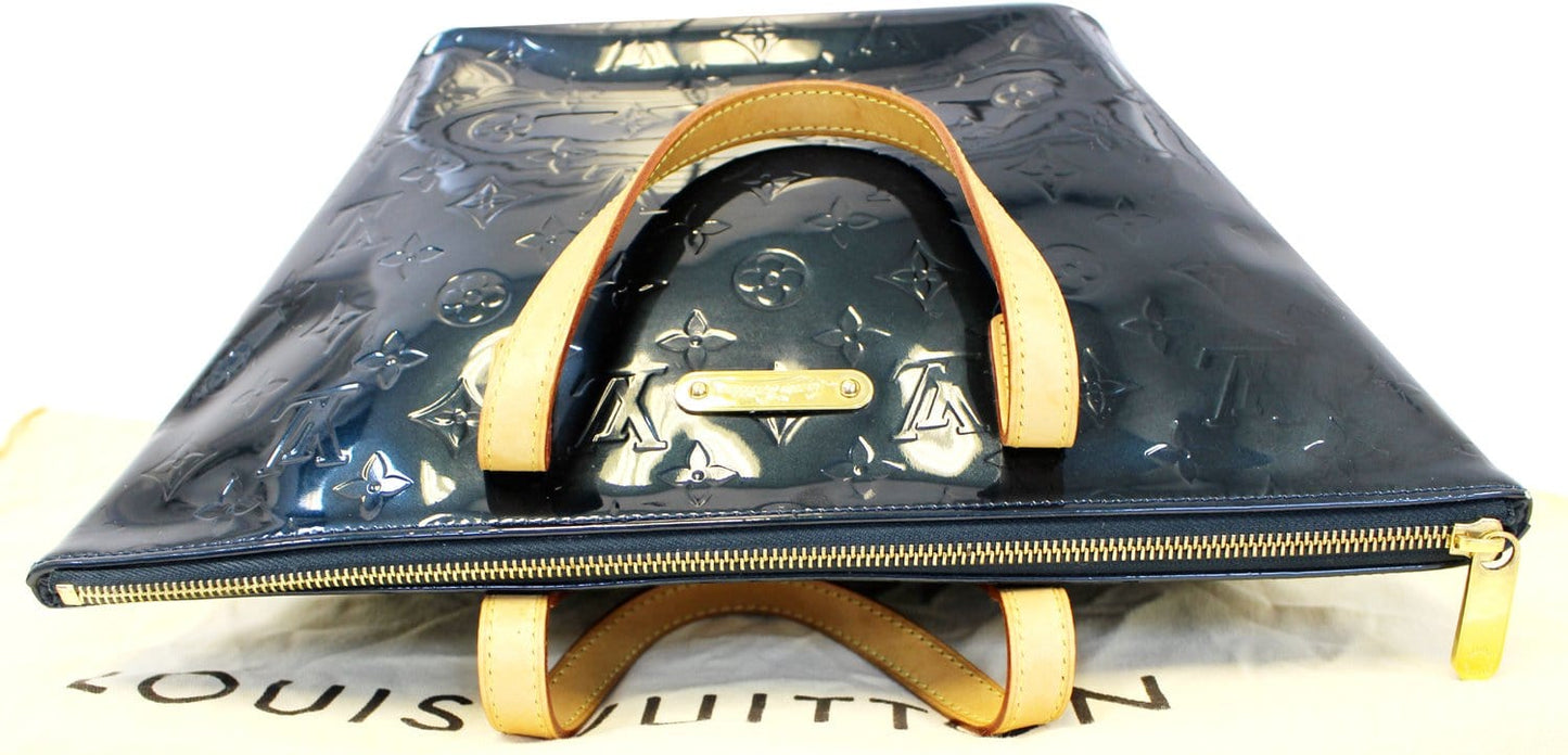 LOUIS VUITTON  Tote Bag Blue Nuit Monogram Vernis Bellevue PM