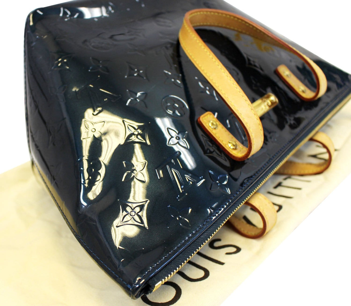 LOUIS VUITTON  Tote Bag Blue Nuit Monogram Vernis Bellevue PM