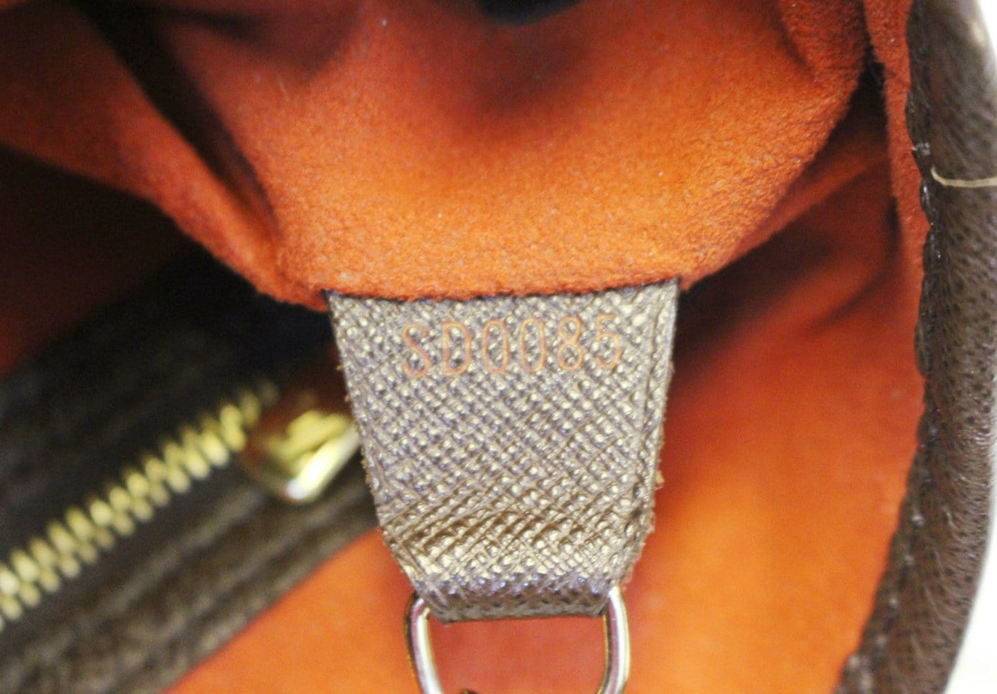 LOUIS VUITTON Damier Ebene Brown Marais Bucket Bag
