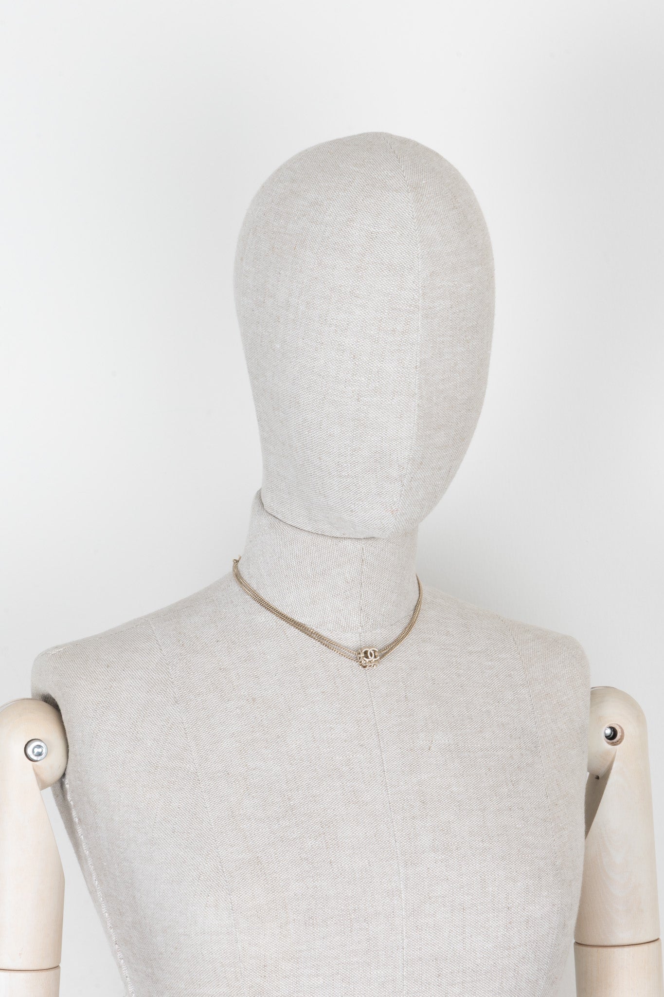 CHANEL Necklace CC Cube Silver