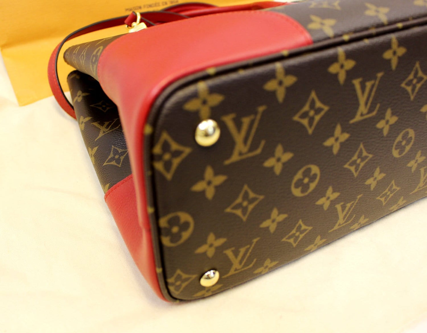 LOUIS VUITTON Cherry Monogram Canvas Flandrin Tote Shoulder Bag