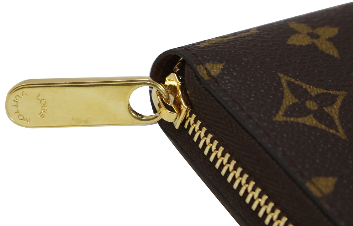 LOUIS VUITTON Monogram Canvas Brown Porte Monnaie Zippy Wallet