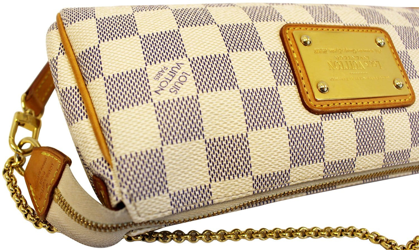 LOUIS VUITTON Damier Azur Eva Clutch Crossbody Bag