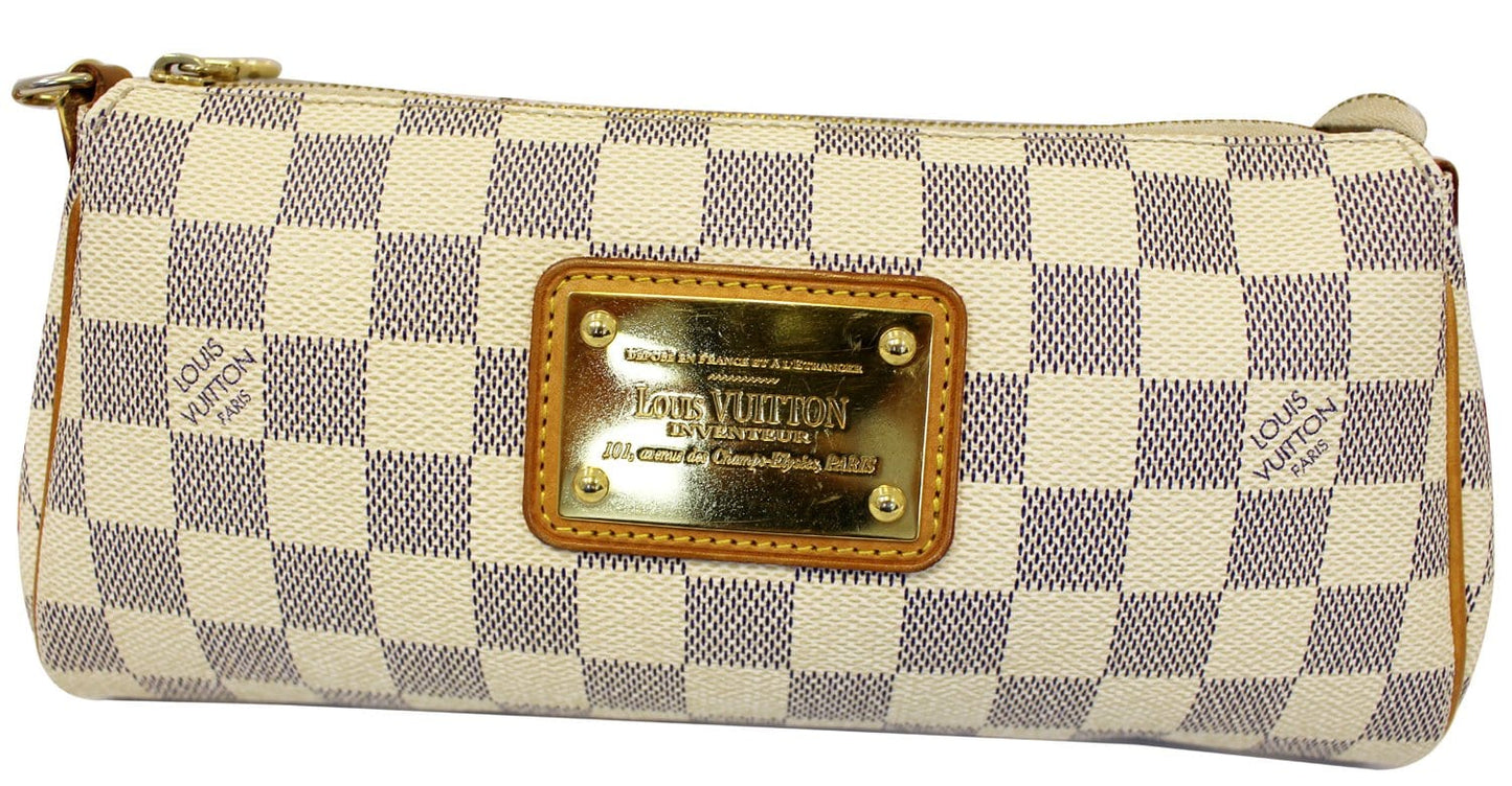 LOUIS VUITTON Damier Azur Eva Clutch Crossbody Bag