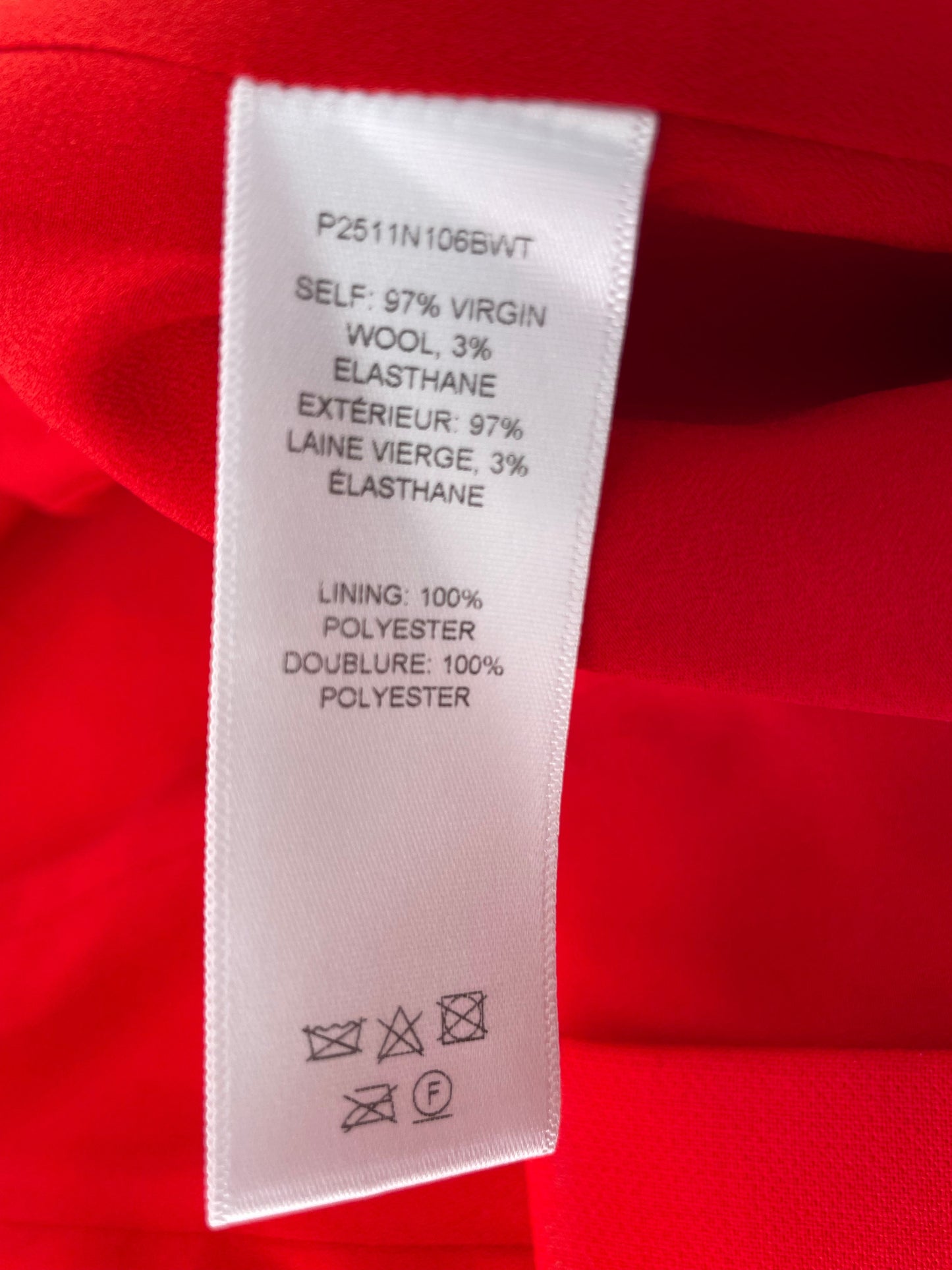 *CURRENT SEASON* Carolina Herrera Red Three Piece Tro rs, Jacket and Blo  Set Size US 0 (UK 4)